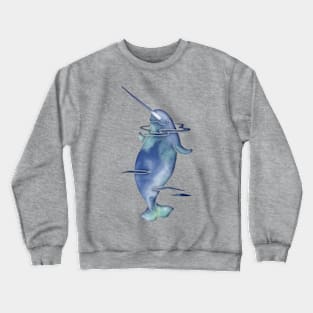 Blue Sea Narwhal Crewneck Sweatshirt